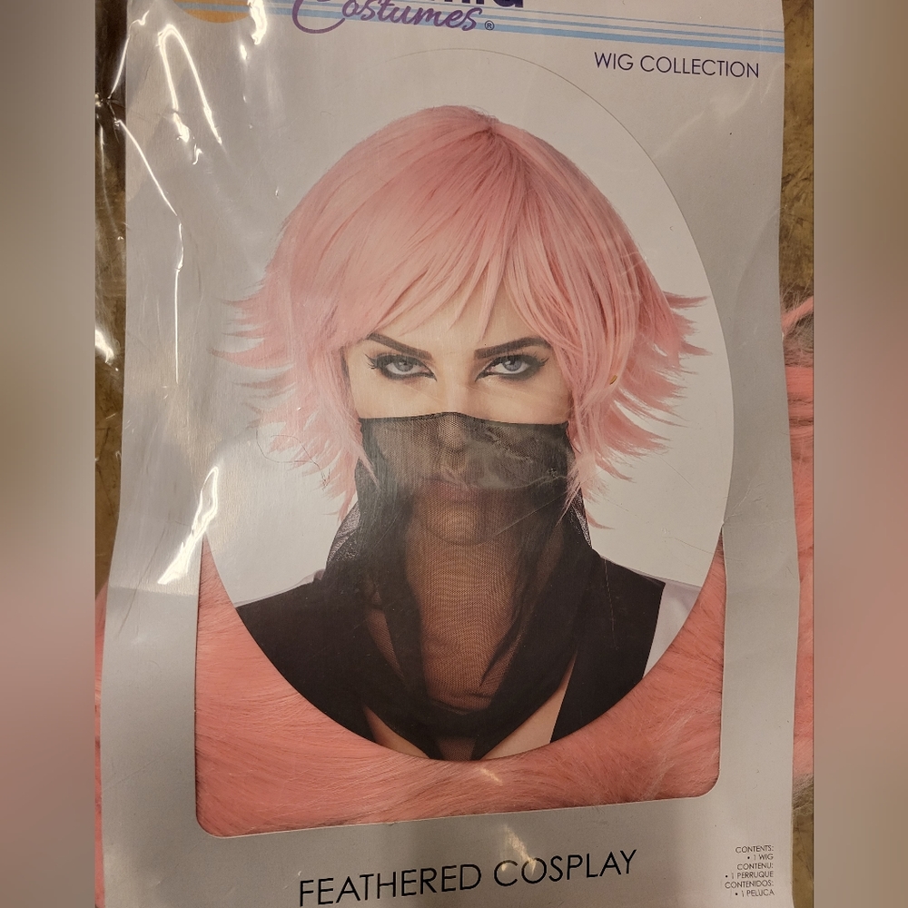 Pink Feather Cut Wig